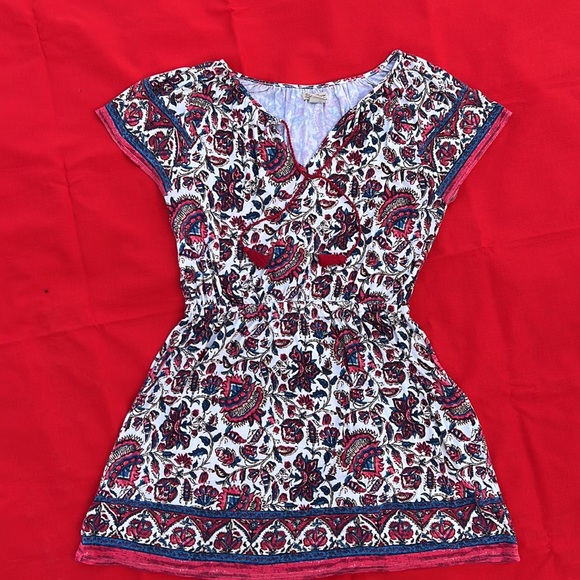 🌺 Lucky Brand Floral Short Sleeve Mini Dress 🌺 - Picture 8 of 9